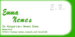 emma nemes business card